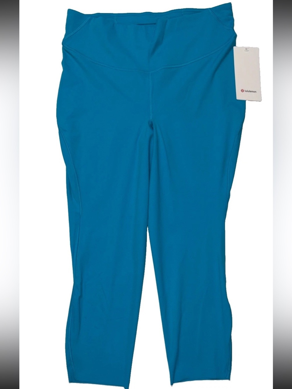 NWT LULULEMON SIZE 14 BASE PACE HIGH RISE CROP 23” PANT AUTHENTIC TURQUOISE TIDE